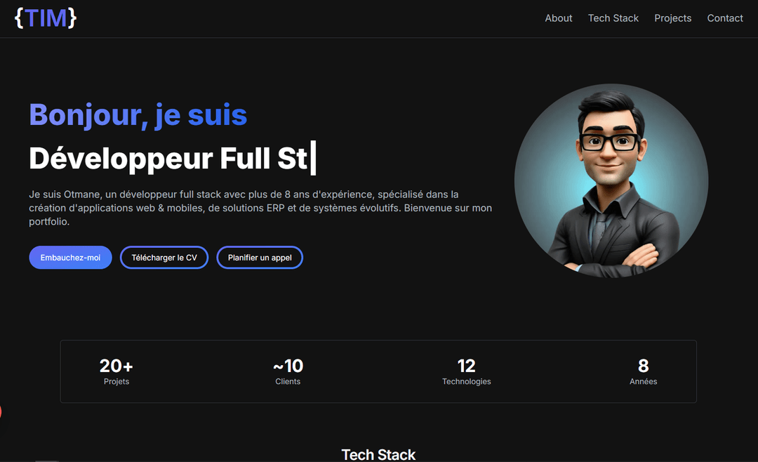 Portfolio Personnel: avec Next.js et Tailwind CSS